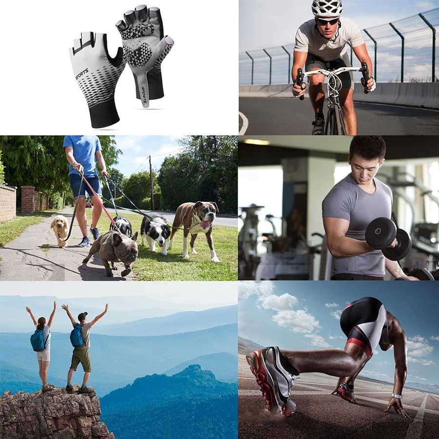 RĘKAWICZKI ROWEROWE NA ROWER TRENINGOWE SIŁOWNIE DAMSKIE MĘSKIE ŻELOWE EAN (GTIN) 5905567362064