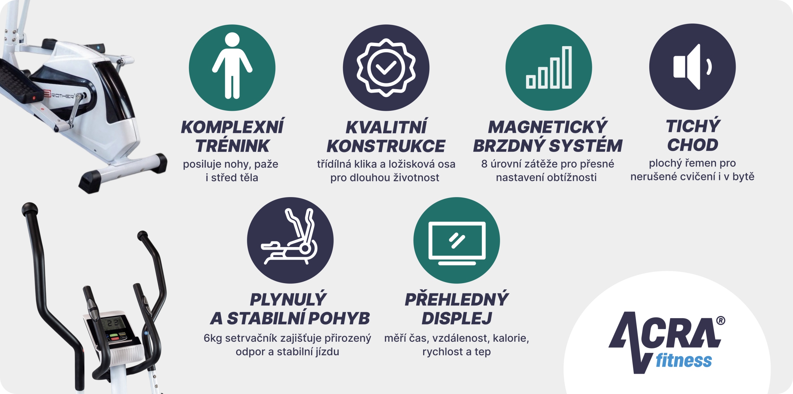 Magnetický eliptical BE42 Značka Brother