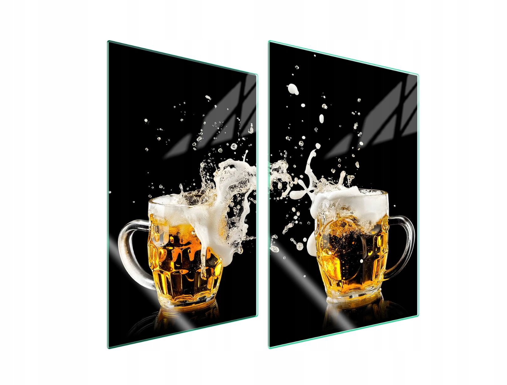 Skleněná ochranná deska na sporák 2x35x52 Pivo Tvrzené sklo 7v1