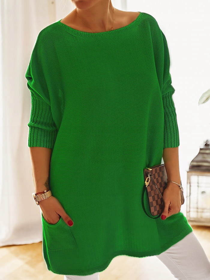 Velký svetr plus size oversize Nobis zelený