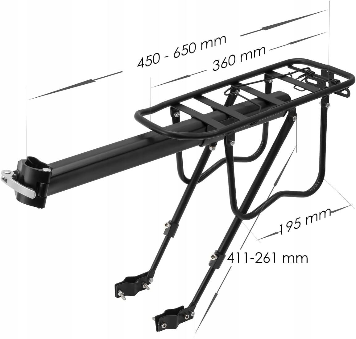 BAGAŻNIK ROWEROWY TYLNY NA ROWER TYŁ ALUMINIOWY UNIWERSALNY WYTRZYMAŁY 50KG Marka Inna marka