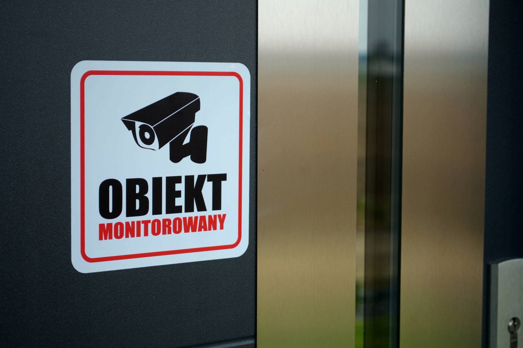 Naklejka OBIEKT MONITOROWANY RODO 10 cm monitoring Marka inna