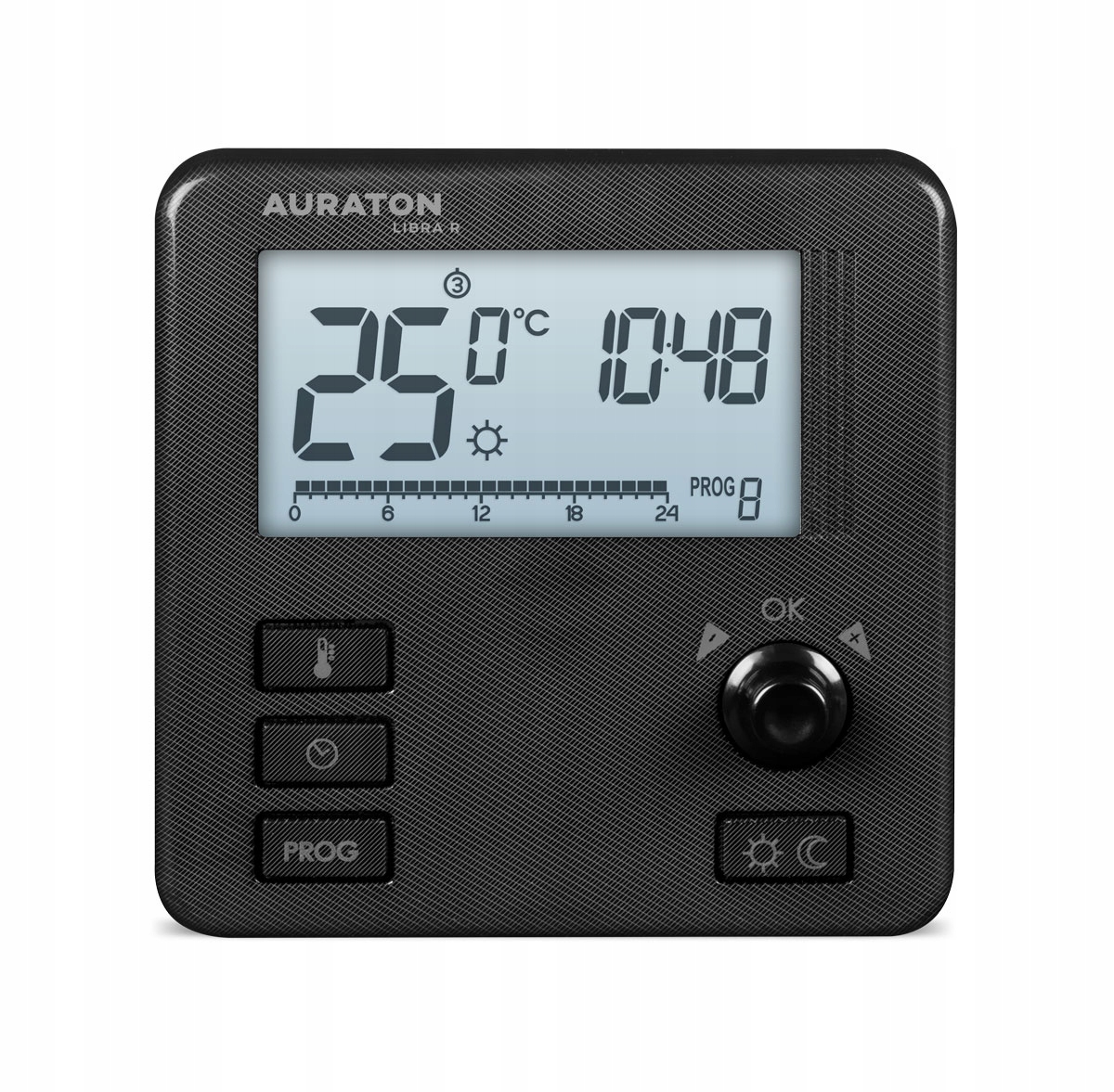 Bezdrátový programovatelný termostat Auraton Libra R Carbon Edition (3021 R