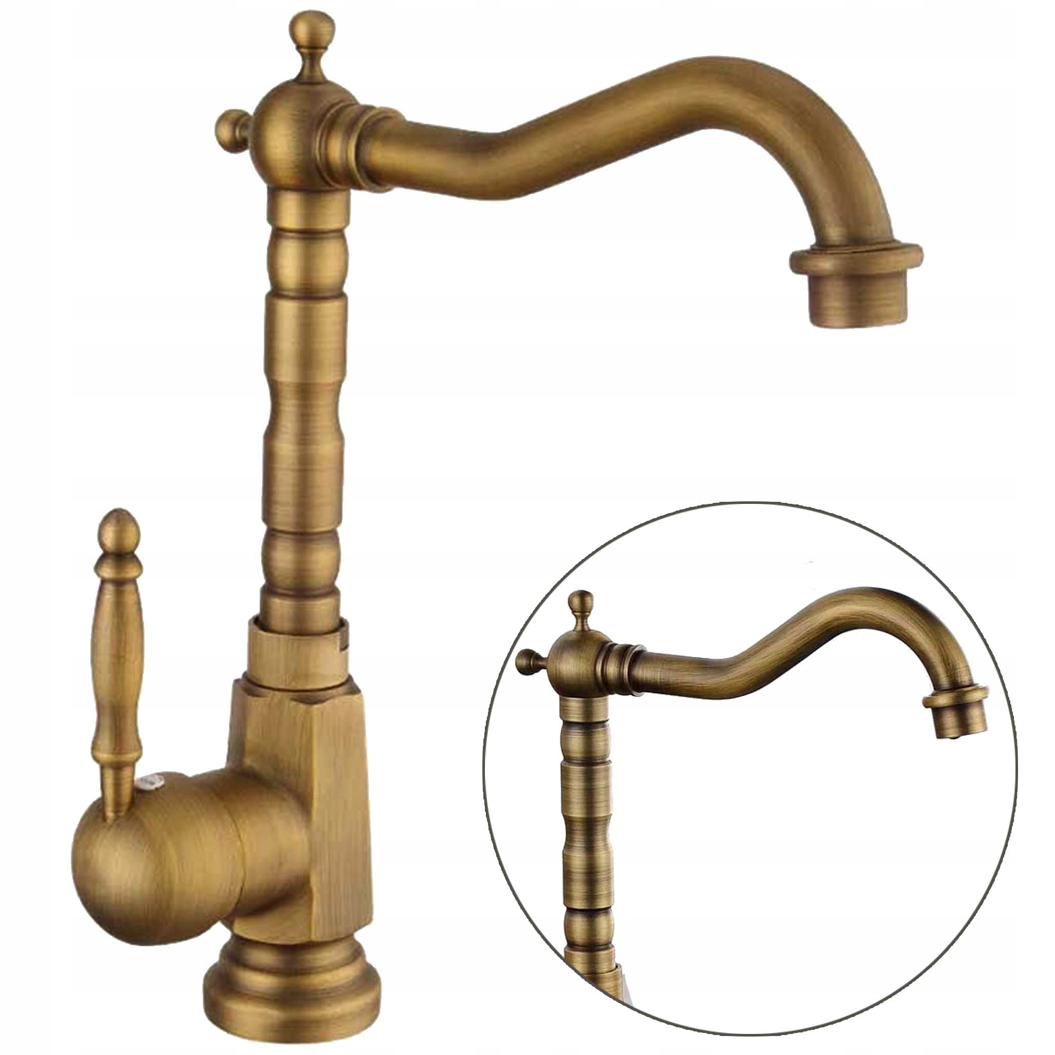 Retro zlatá umývadlová batéria Vintage vysoká do umývadla Rea Bona