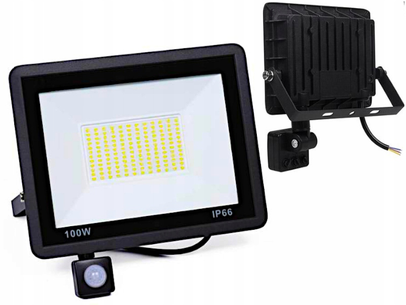 Lampa Halogenový venkovní reflektor 100 W IP65 Snímač pohybu soumraku