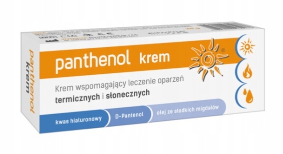 Panthenol Krém na podporu liečby tepelných a slnečných popálenín, 30g