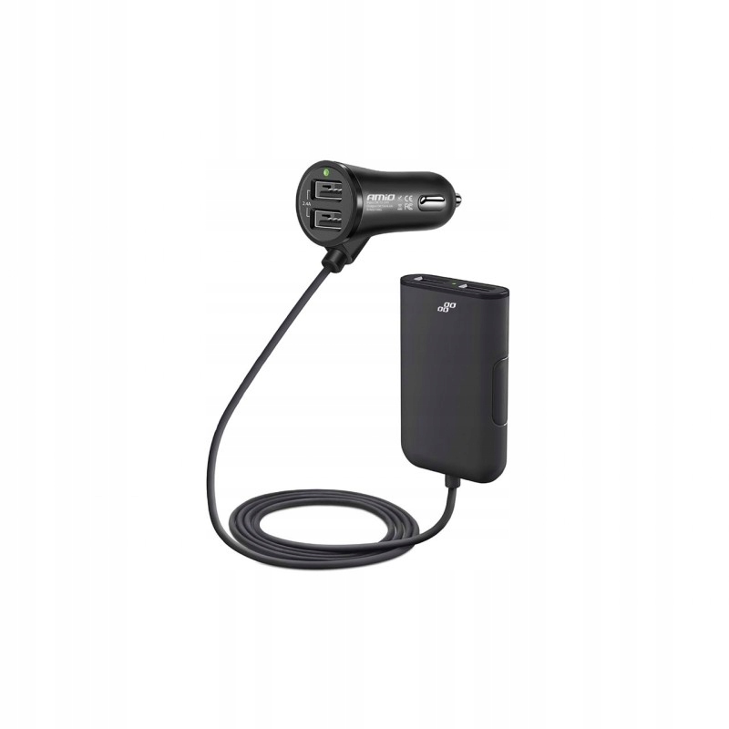 

Ładowarka Przód-tył 2X 2 Usb Z Przedłużaczem 4,8A