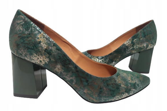 Lodička pohodlná kůže Anis 4935 zelená r38