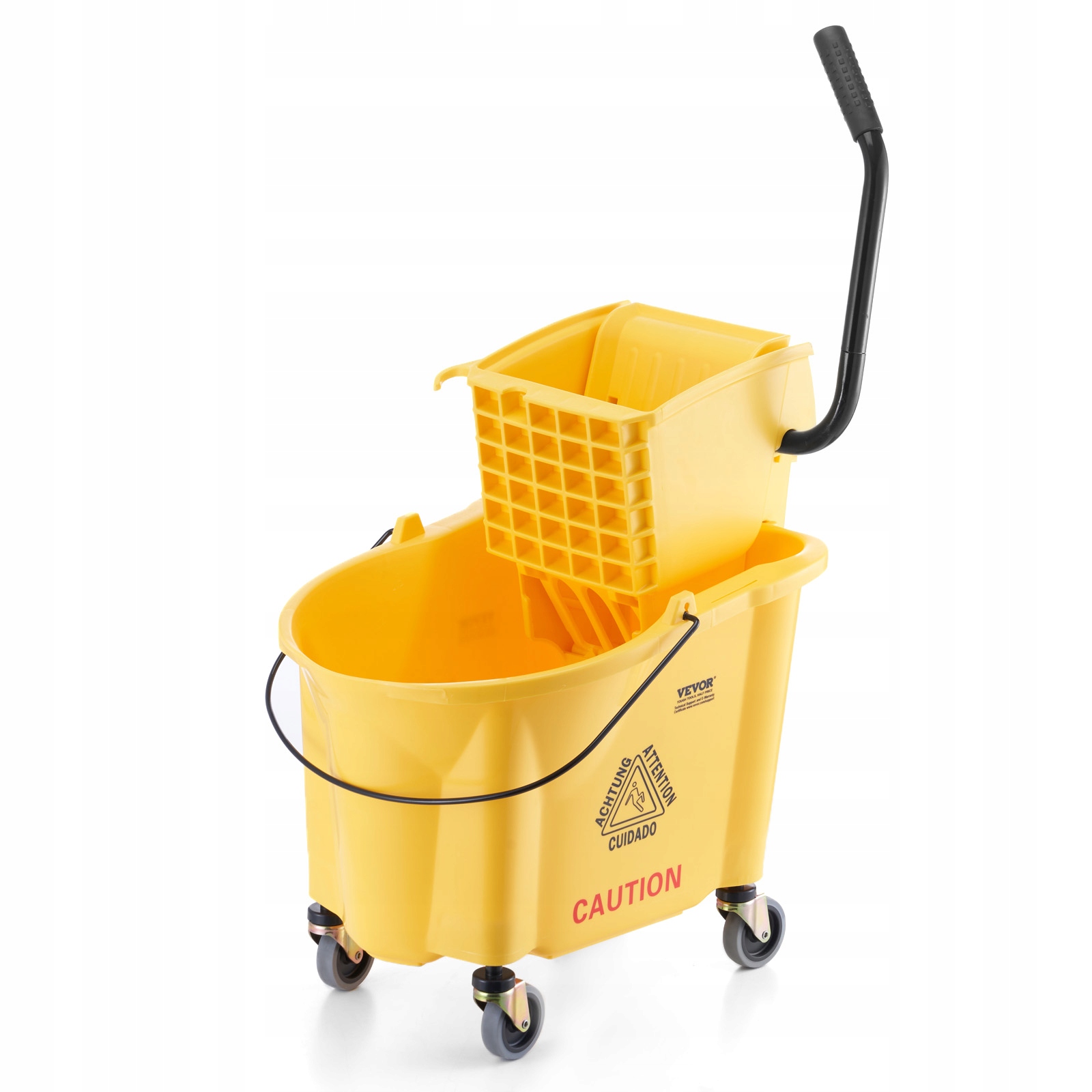 Levně Kbelík Na Mop Vevor S Odšťavňovačem 35 Qt Komerční, Silný, Pevný, Na Kolečkách