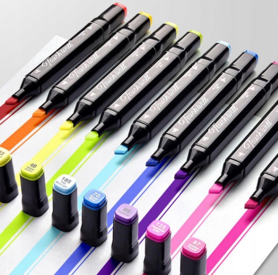 MARKERY ALKOHOLOWE DWUSTRONNE FLAMASTRY MAZAKI PISAKI ZESTAW 80 SZT+ TORBA Płeć chłopcy dziewczynki