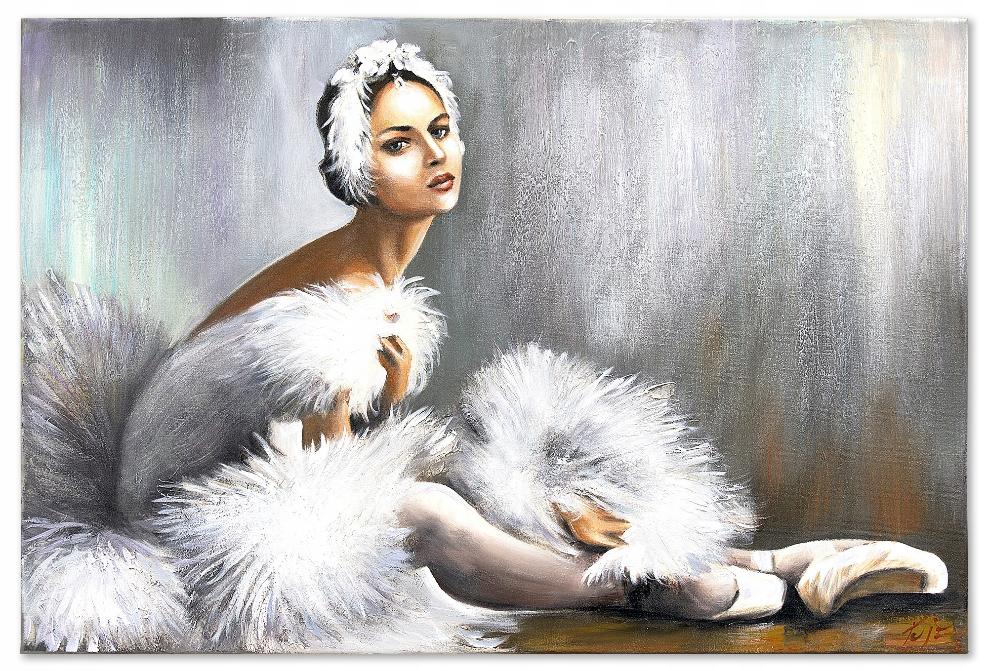 Obraz-Nástěnná Dekorace Gobi Olejomalba Ručně malovaná baletka