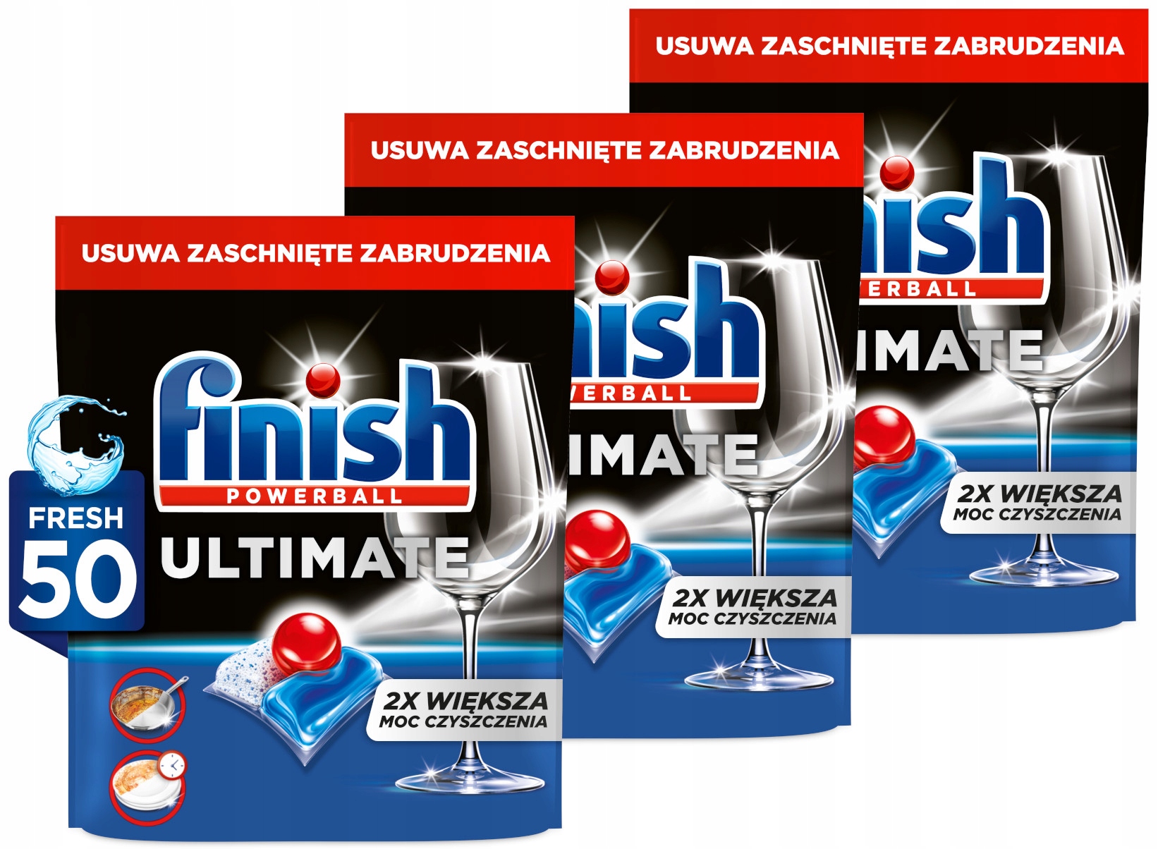 Levně Finish Kapsle do myčky Ultimate All in One tablety 3 x 50 kusů