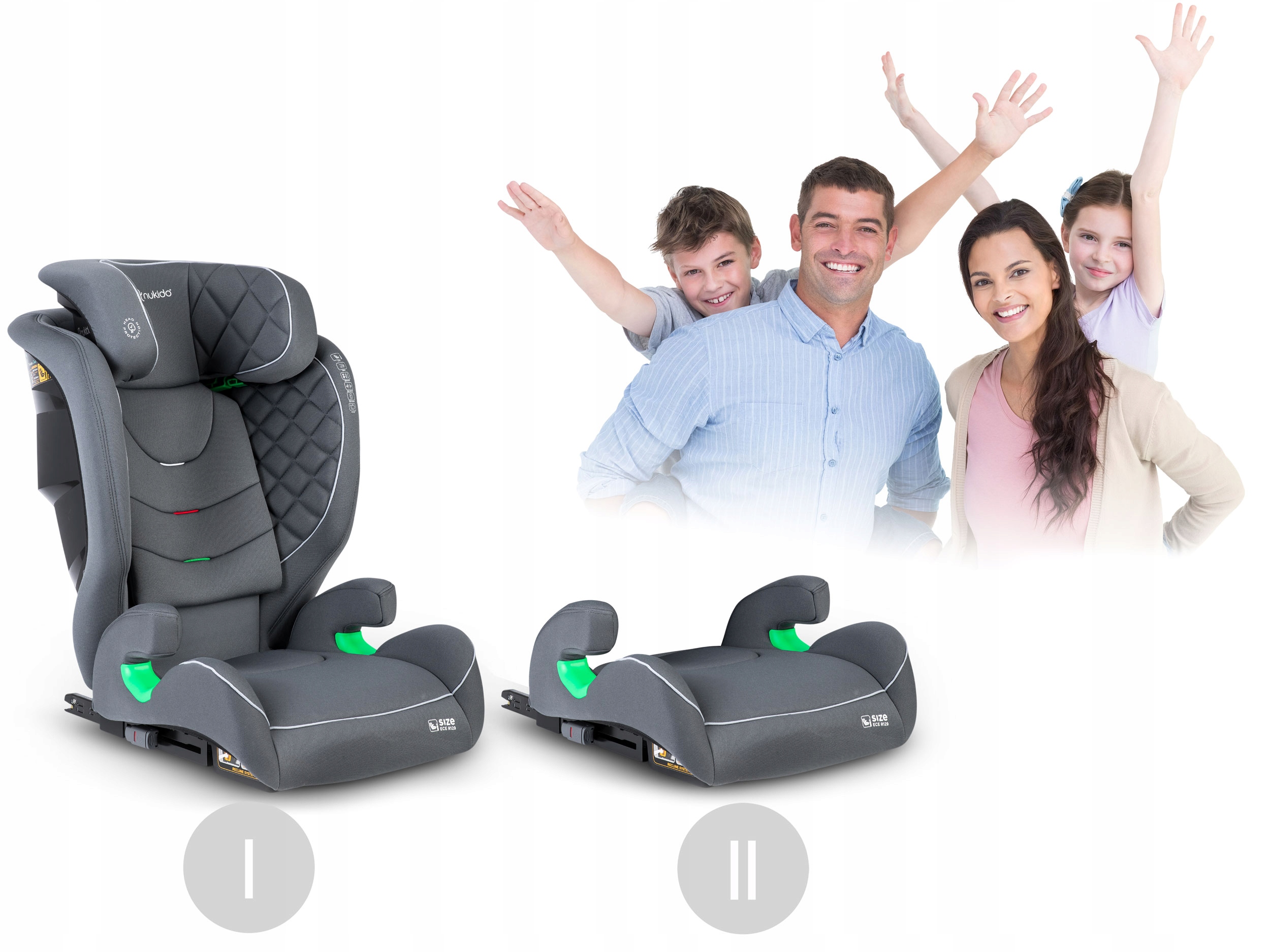 Autosjedalica 15-36kg ISOFIX Nukido Louis i-Size podesiva Model sjedala razn