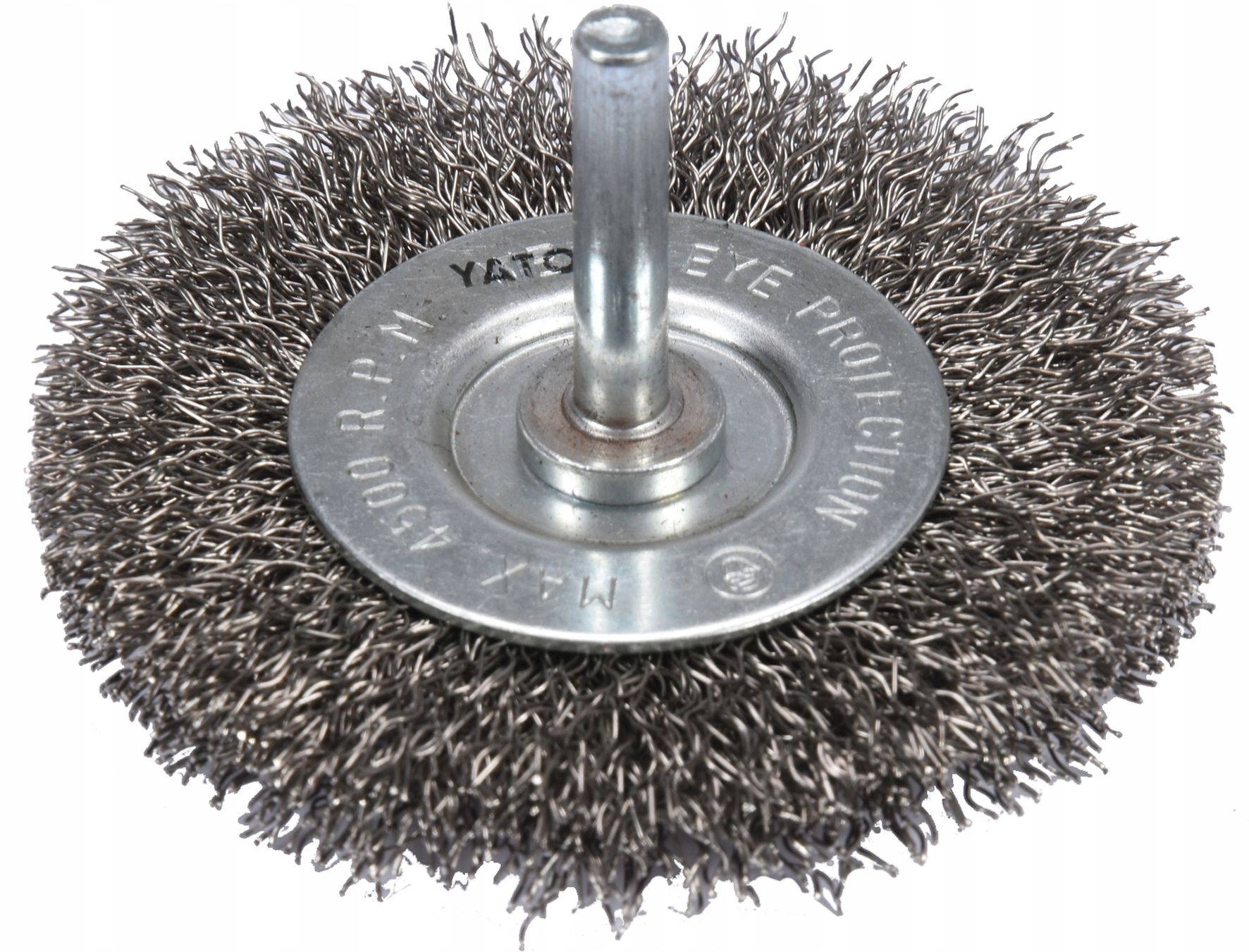 SZCZOTKA TARCZOWA Z TRZPIENIEM 75MM INOX YATO