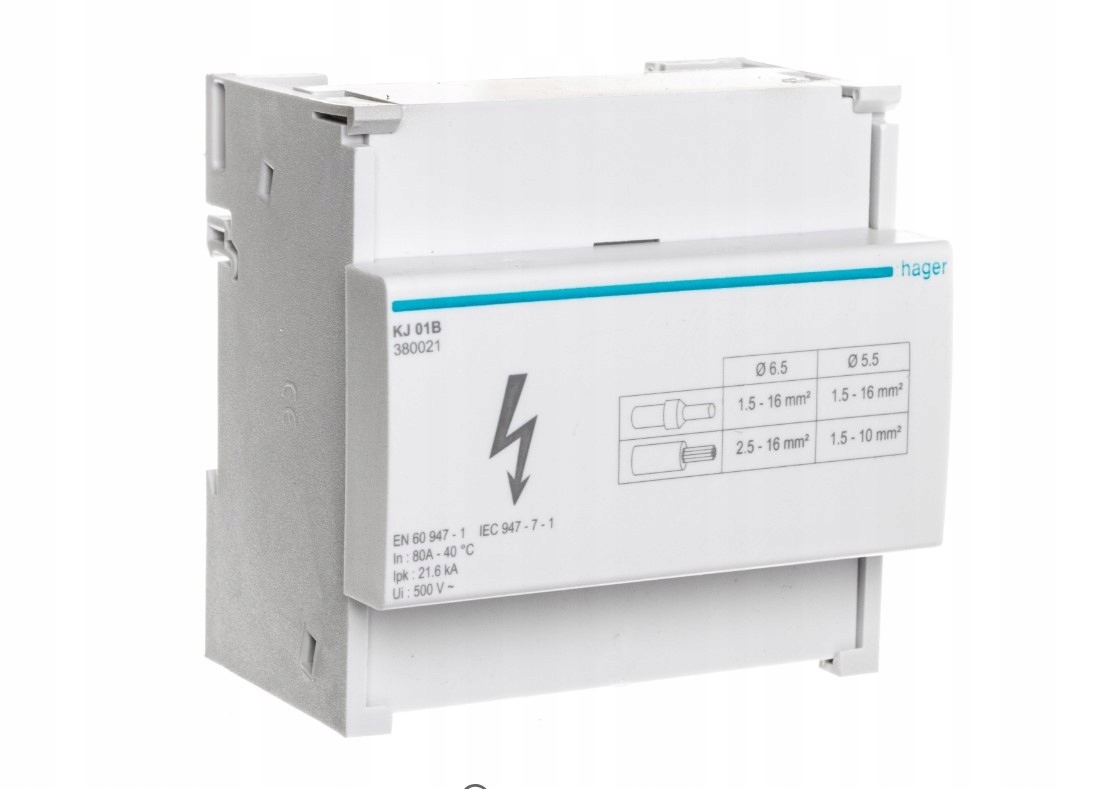 Rozvádzačový blok 4-pólový 80A KJ01B Hager