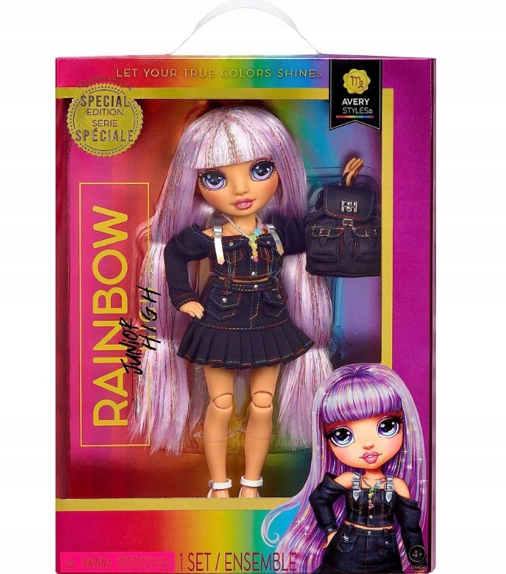 Rainbow High Junior Modna Lalka Avery Styles Akcesoria 590798