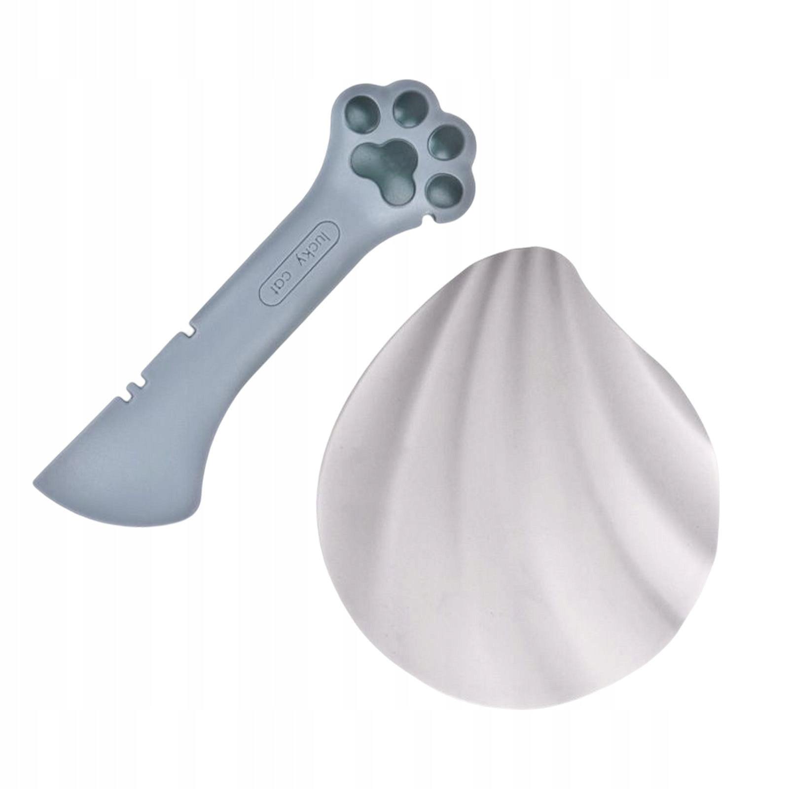 Cat Can Cover Silicone Pet white with grayspoon