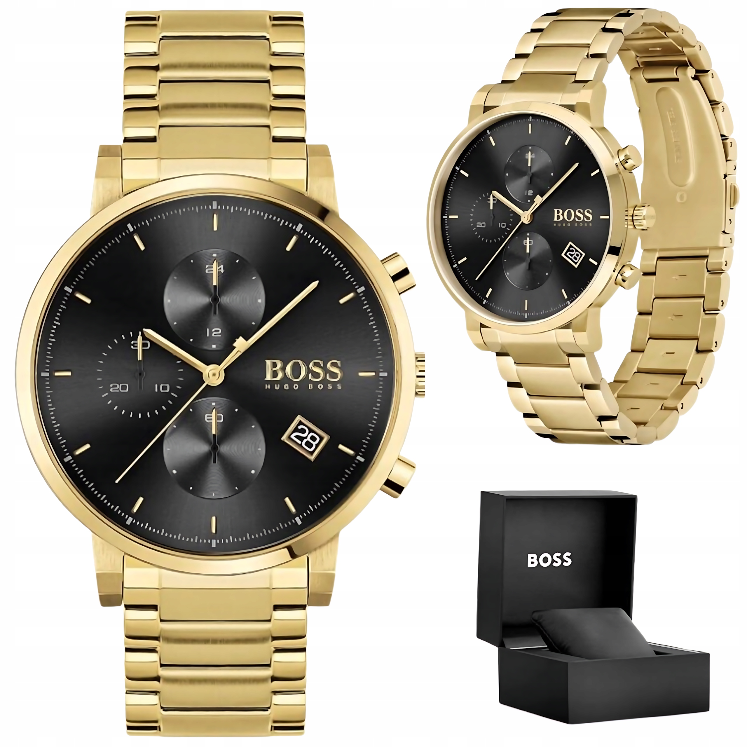 Pánské Hodinky Hugo Boss 1513781 Integrity Zlatý Chronograf WR50 Krabička