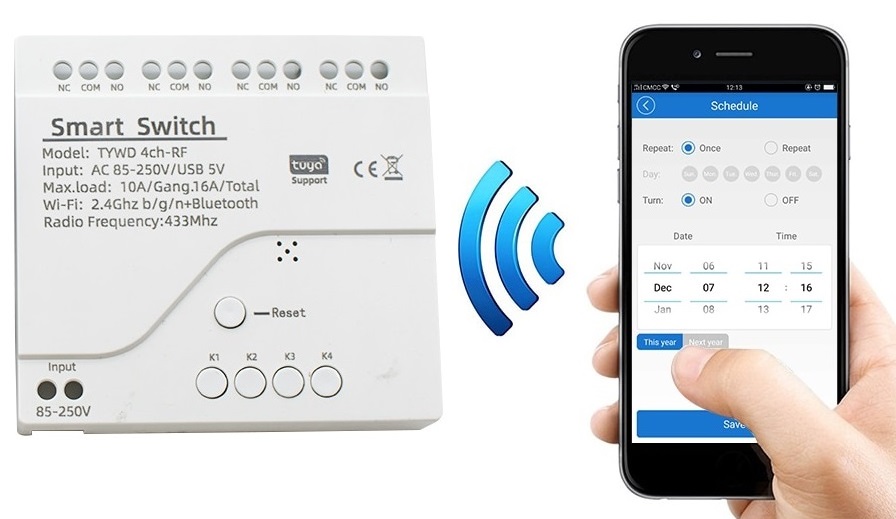 

Włącznik WiFi Programator Czasowy
