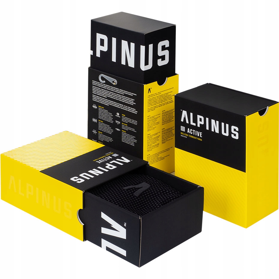 Bielizna termoaktywna Alpinus Active Set junior czarna 158-164
