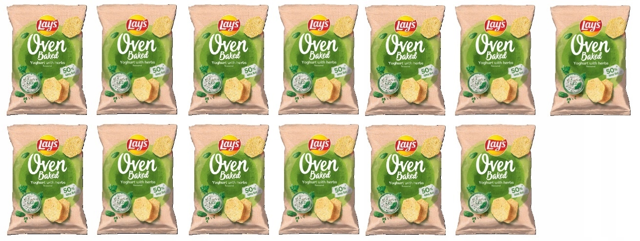 Levně 13 x 110 g Lay's Oven Baked Yogurt With Herbs chipsy Půlka Kartonu