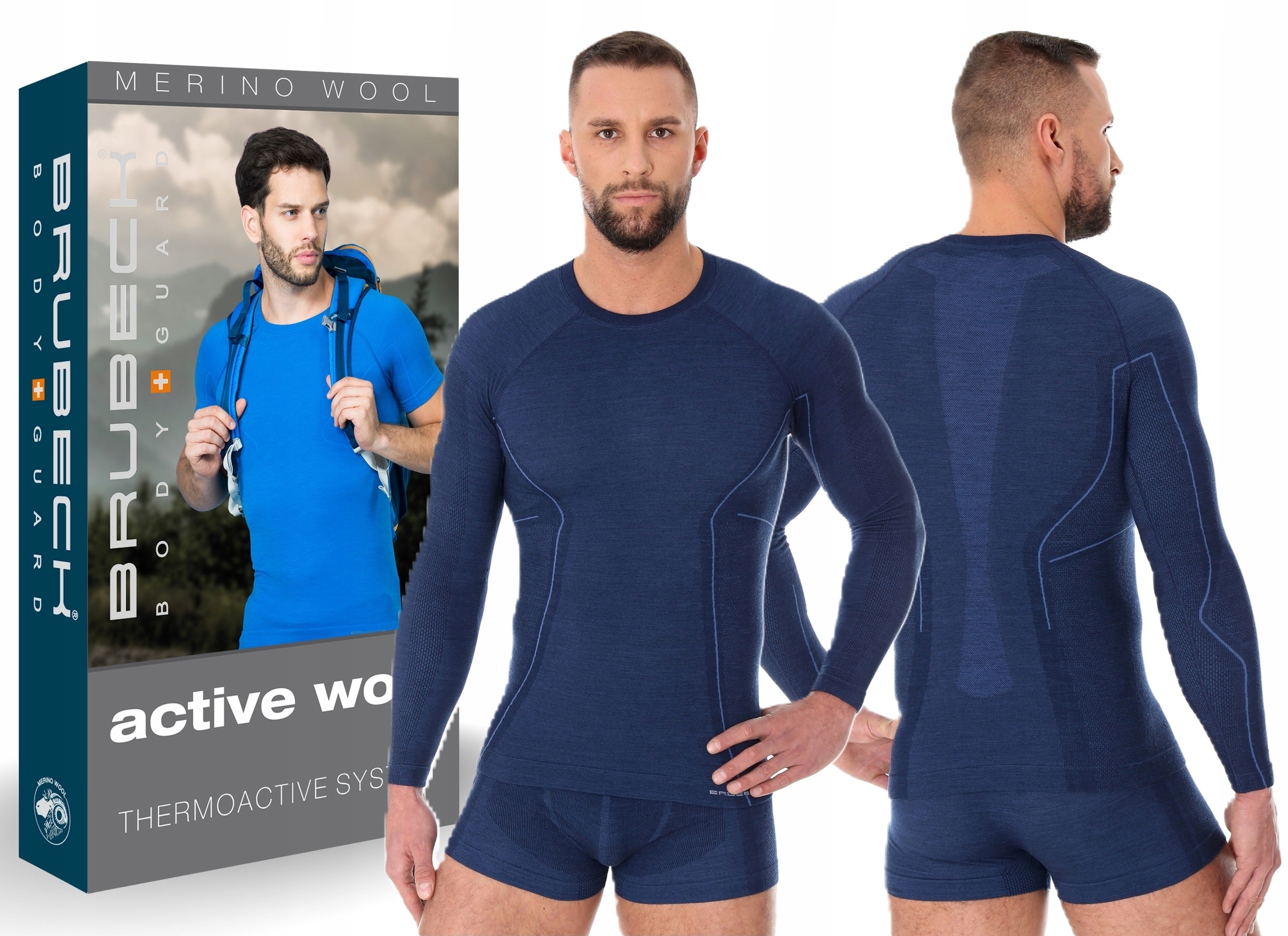 LS1282M Męska Termoaktywna Bluza Rowerowa -XL