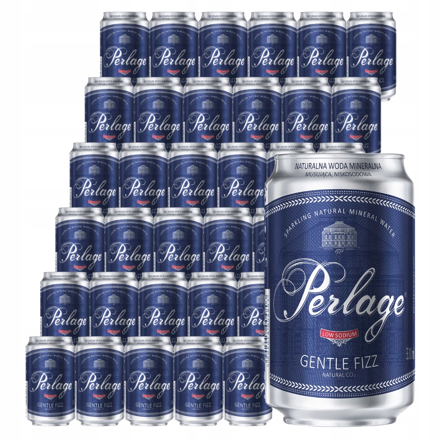 Levně Přírodní minerální voda Cisowianka Perlage Šumivá 36x0.33 l plechovka