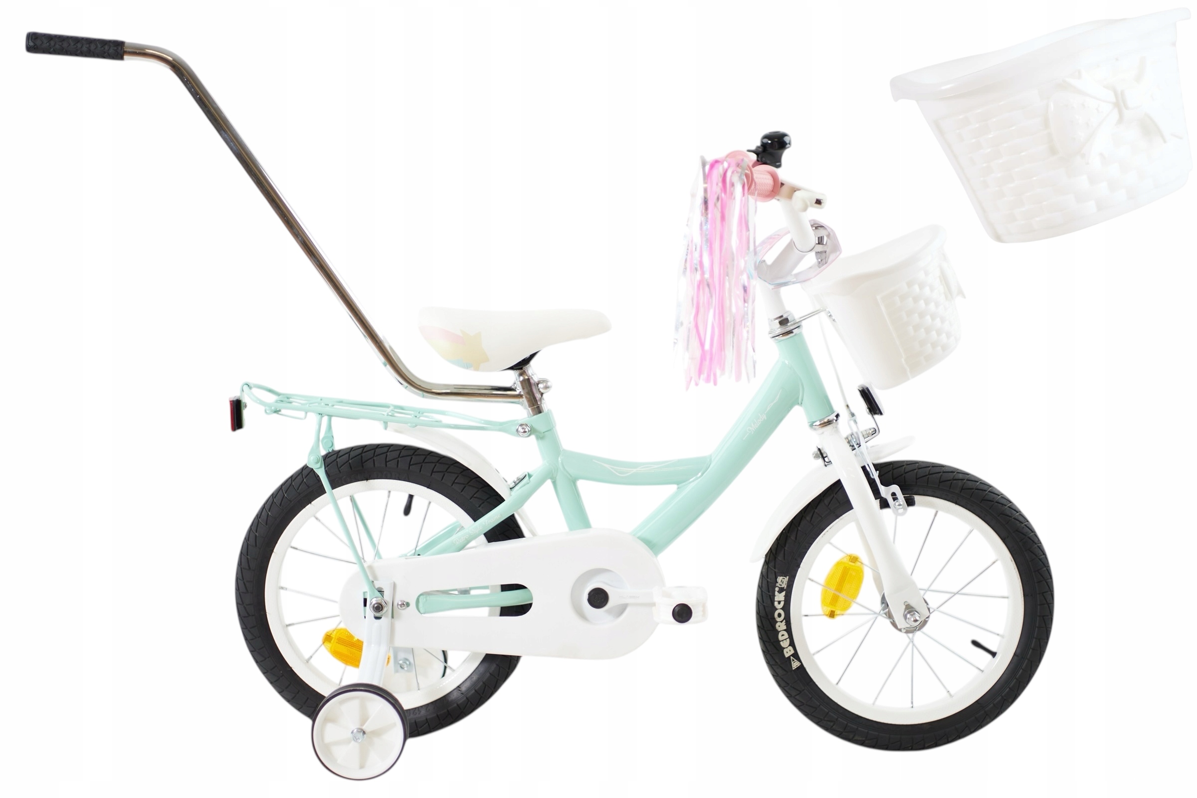 Rowerek dziecięcy 14 cali dla chłopca dziewczynki z kółkami boczne błotniki