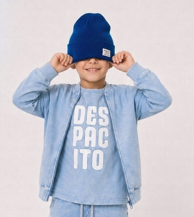 Bluza rozpinana dla chłopca bawełna dekatyzowana limited, Despacito r. 128
