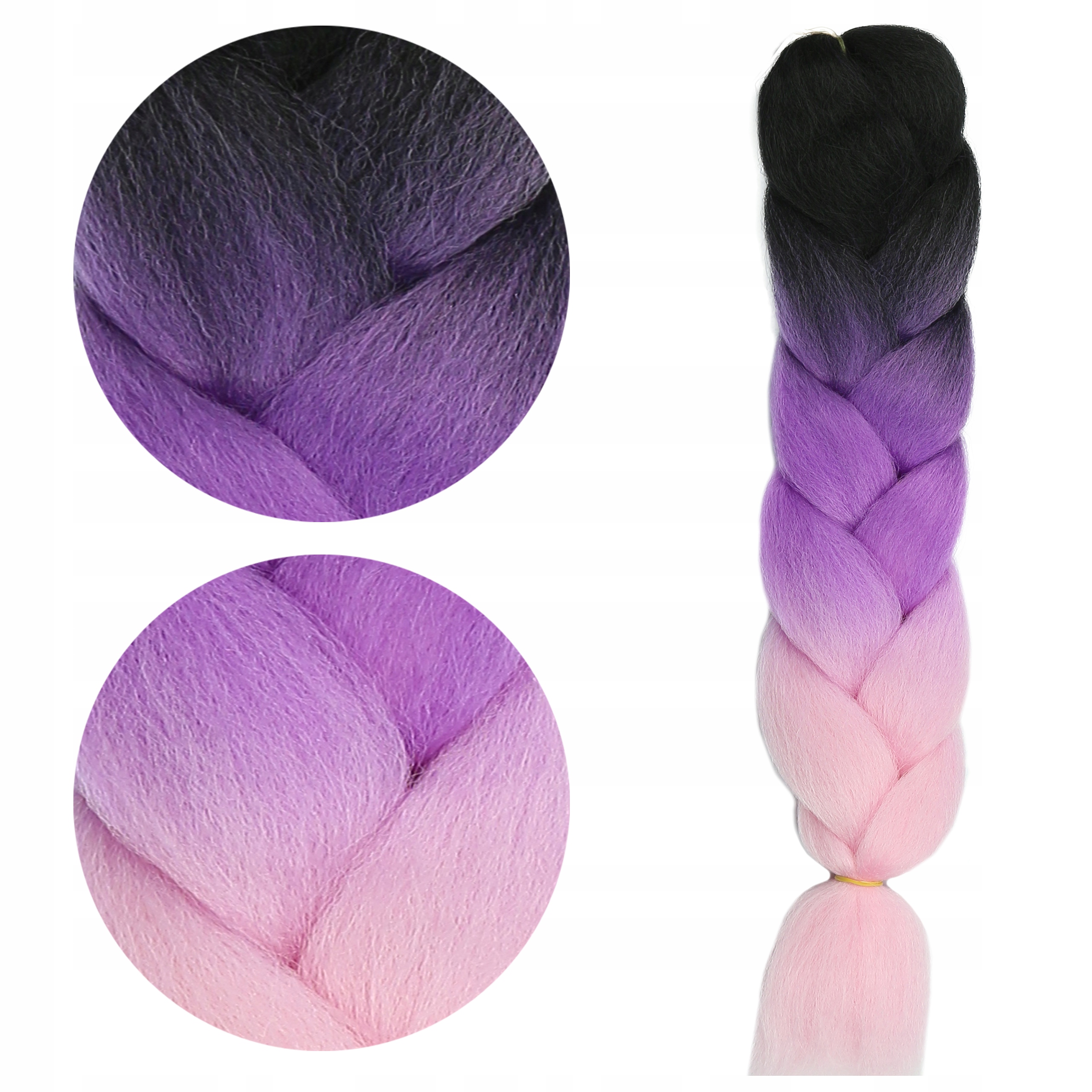 

Włosy na Warkoczyki syntetyczne Ombre kolorowe