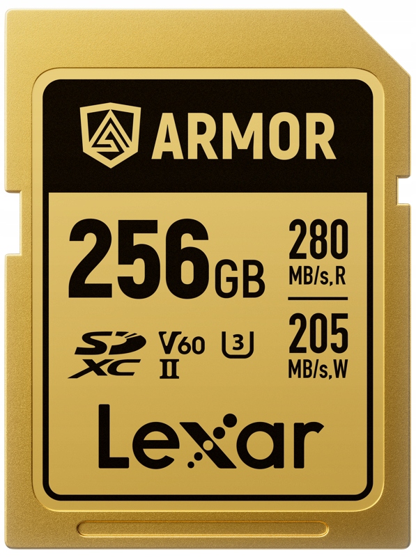 Zesílená paměťová karta Lexar Sdxc Armor Gold 256 Gb (R280/W205)