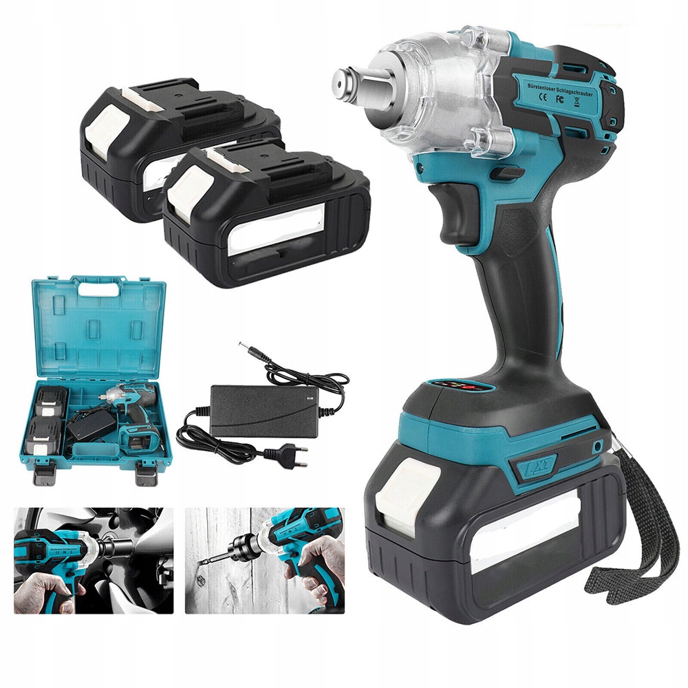 Příklepový klíč 21V, 650 Nm, akumulátorový pro dílenské práce a renovace