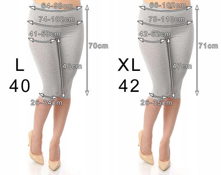 LEGGINSY BAWEŁNIANE GETRY LEGINSY RYBACZKI BIAŁE L Wzór dominujący bez wzoru