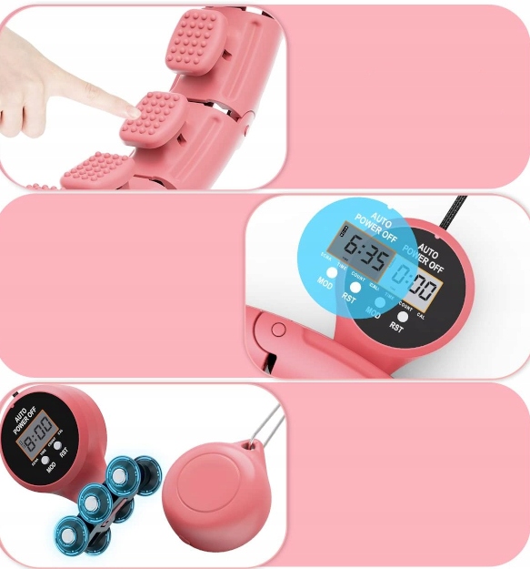 HULA HOP Z OBCIĄŻENIEM I LICZNIKIEM DO ĆWICZEŃ SMART Z WYPUSTKAMI PLUS SIZE Średnica 45 cm