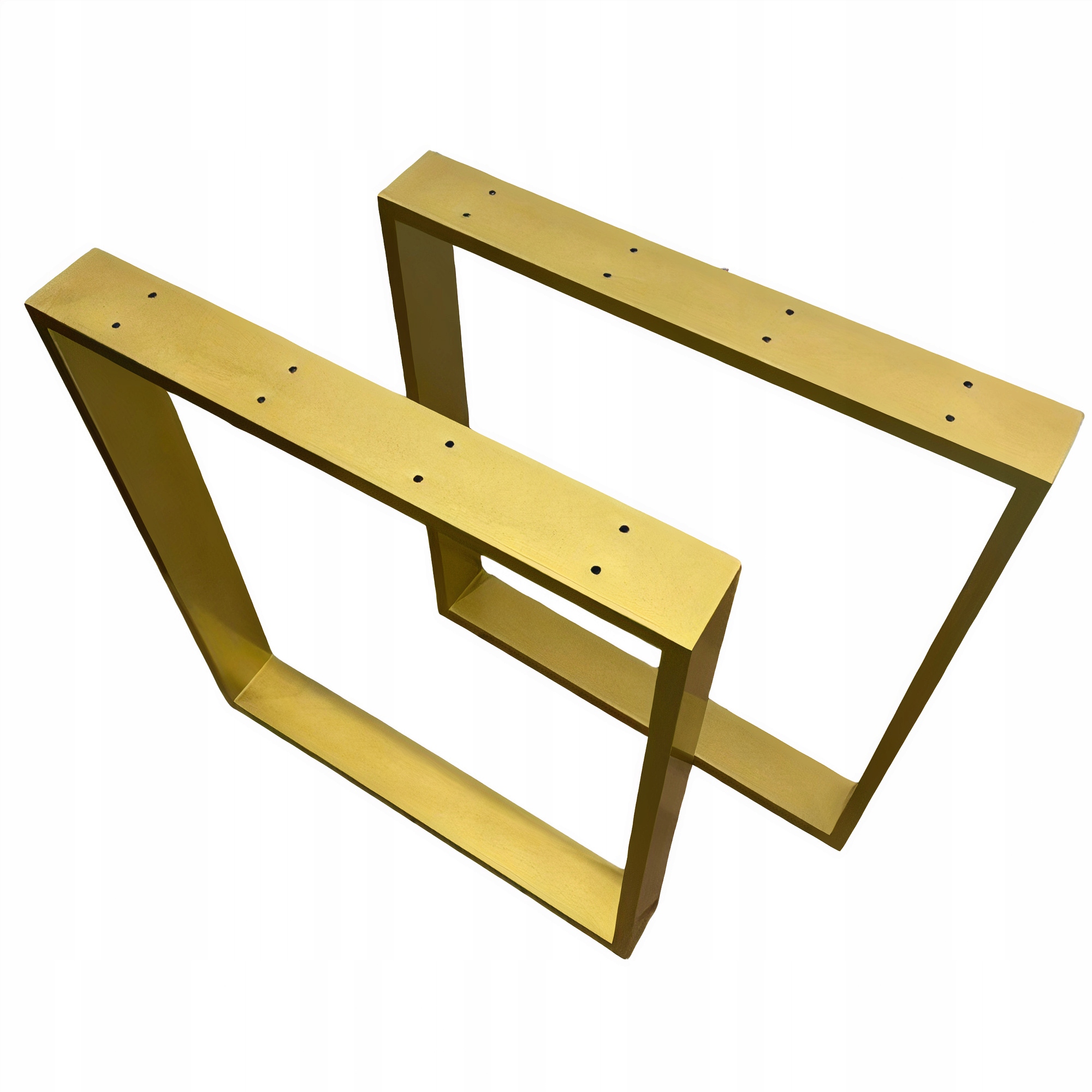 2 x Kovové Nohy Na Stôl Stola Zlaté loft industriálne