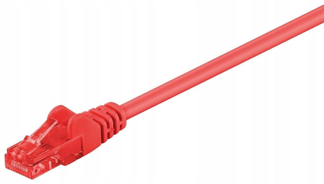 Kabel Lan Patchcord Cat 6 U/utp Czerwony 3m