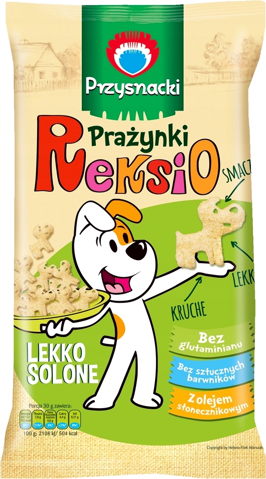 Levně Przysnacki Reksio Krekry Bramborové křupky Solené 95g 20 Kusů