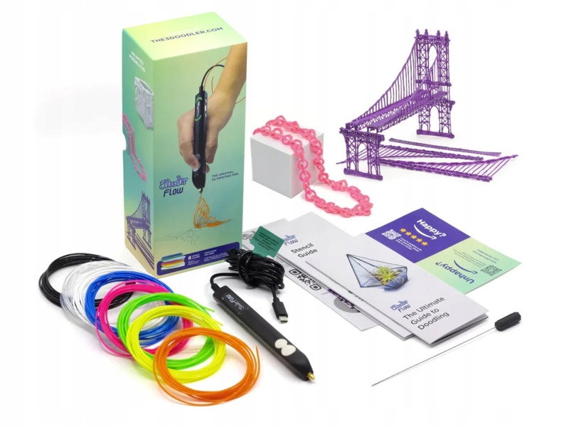 Długopis 3D 3DOODLER Flow Essentials Abs Pla, Średnica dyszy 1.75 mm