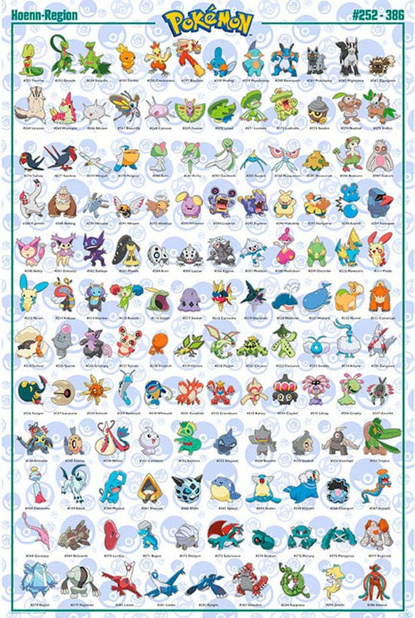 

Pokemony Hoenn plakat 61x91,5 cm