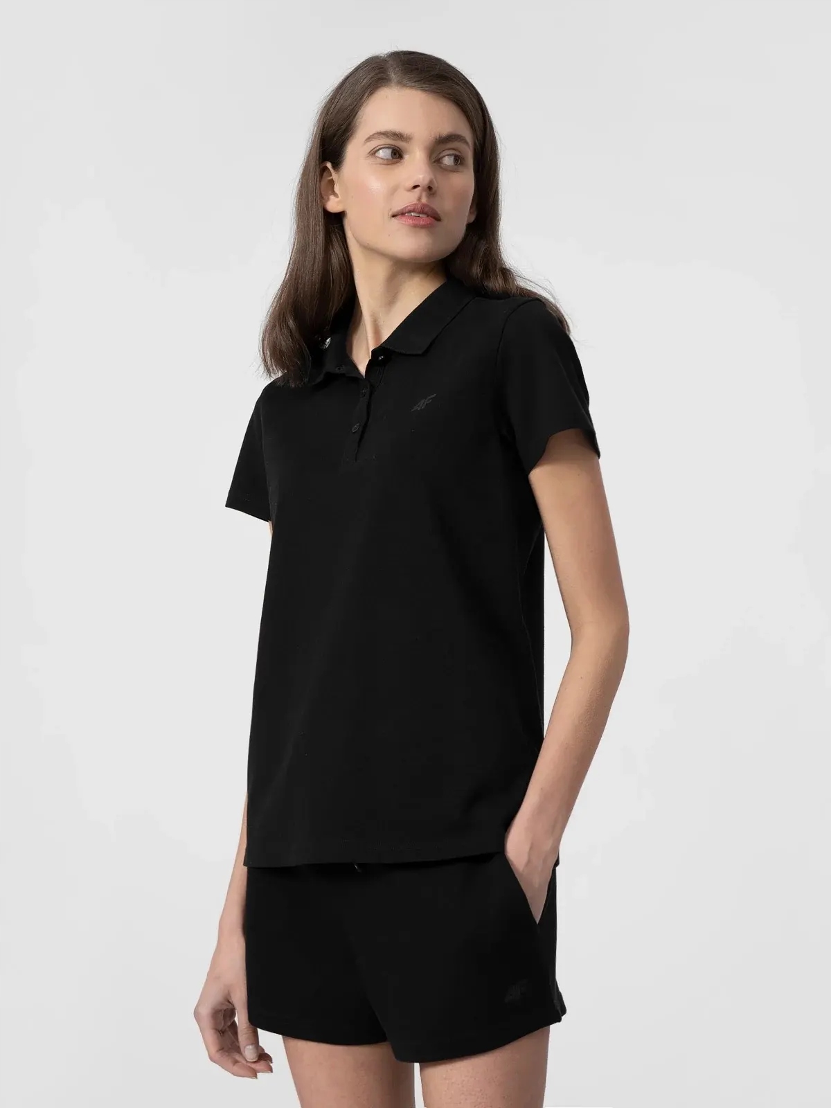 KOSZULKA DAMSKA 4F POLO T-SHIRT POLÓWKA BAWEŁNIANA ODDYCHAJĄCA SS24F132 Marka 4F