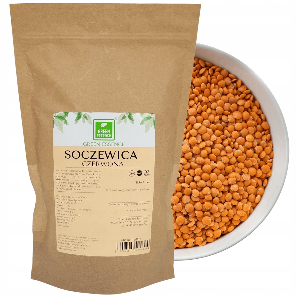 

Soczewica Czerwona 1kg bez Gmo do Curry na zupę