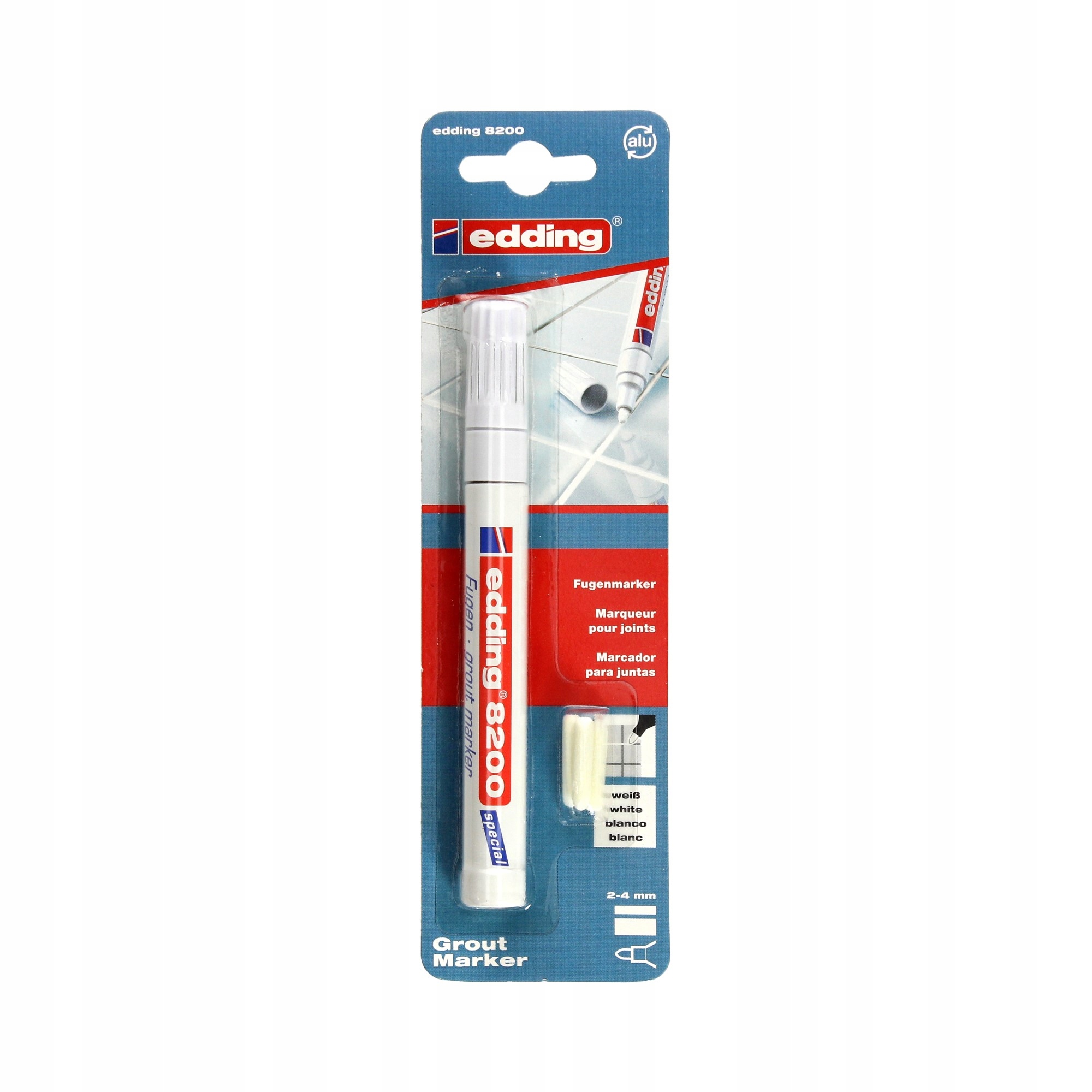 

Marker do fug 2.0-4.0mm biały okrągły Edding 8200