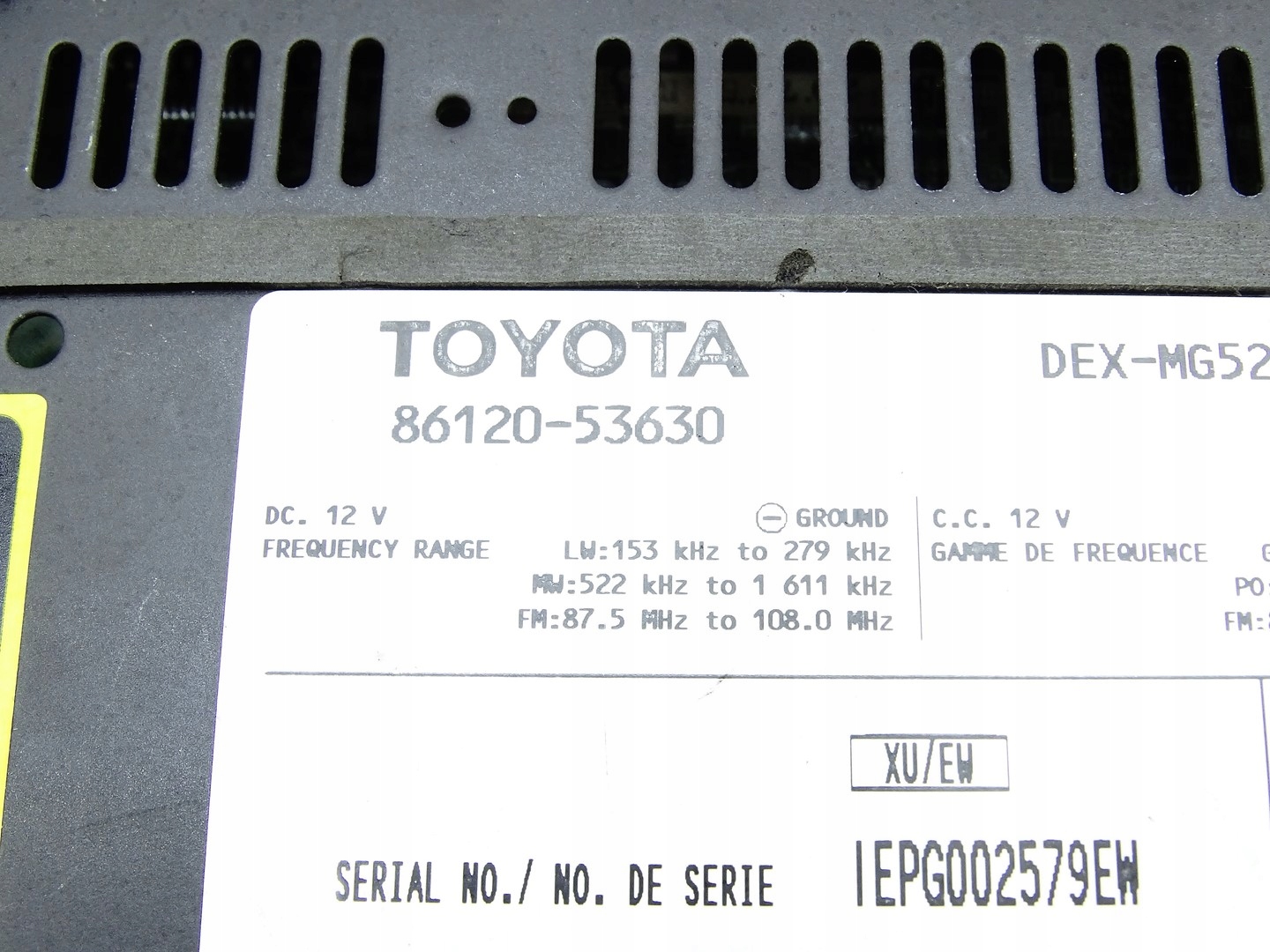 radio RADIO PANEL LEXUS IS II 86120-53630