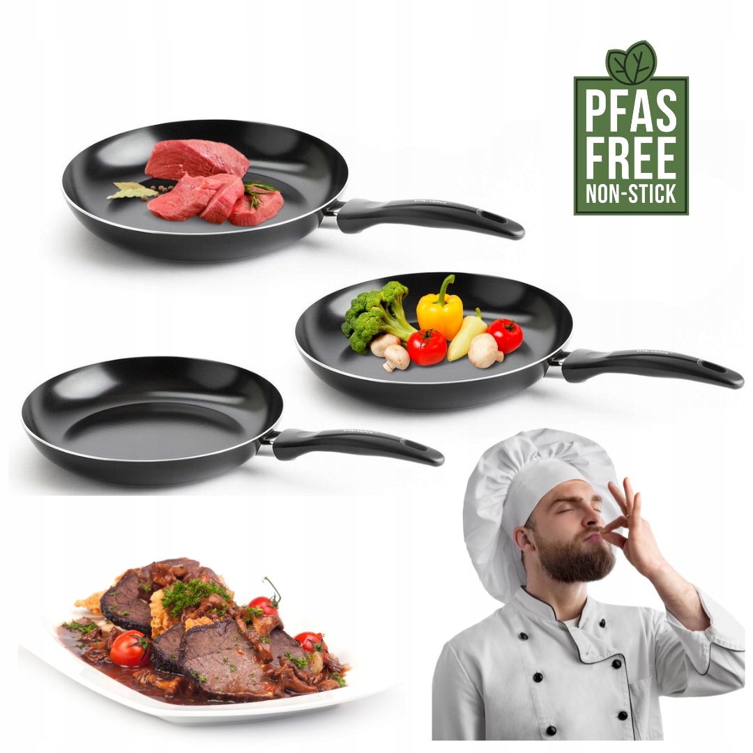 Sada pánví Vita Verde 20 cm 24 cm a 28 cm Indukce nepřilnavá