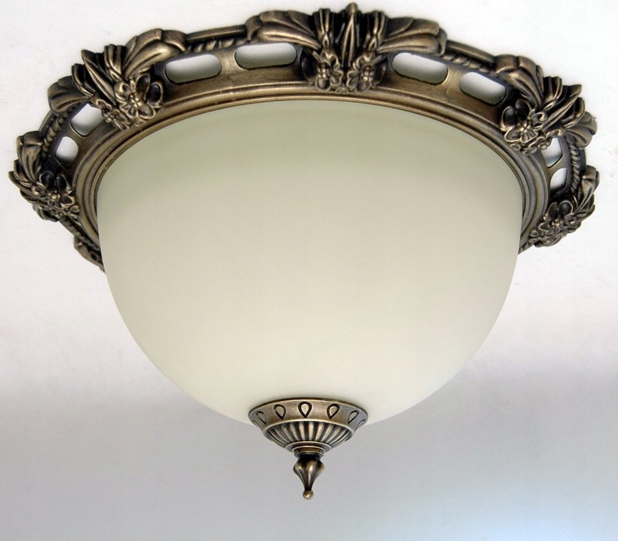 Stropné Svietidlo klasická patina 36 cm, lampa