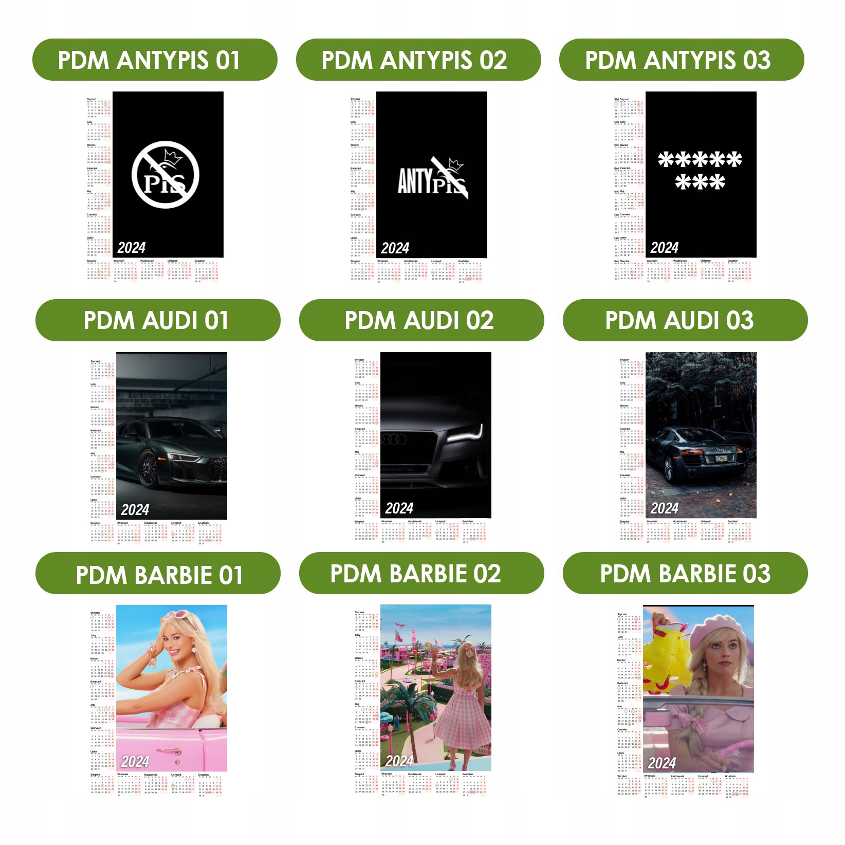 KALENDARZ PLAKATOWY A3 PDM NAGIE PANIE 05 2024 Kod producenta KALENDARZ PLAKATOWY 2024