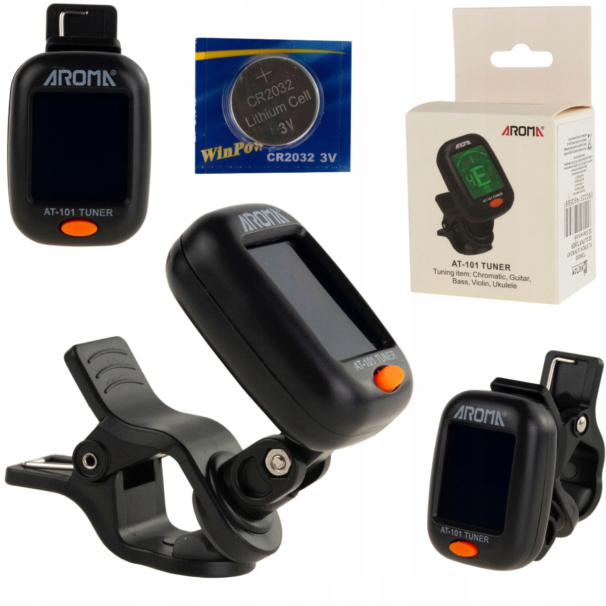 

Tuner Stroik Gitarowy Cyfrowy LCD Gitara Bas Klips
