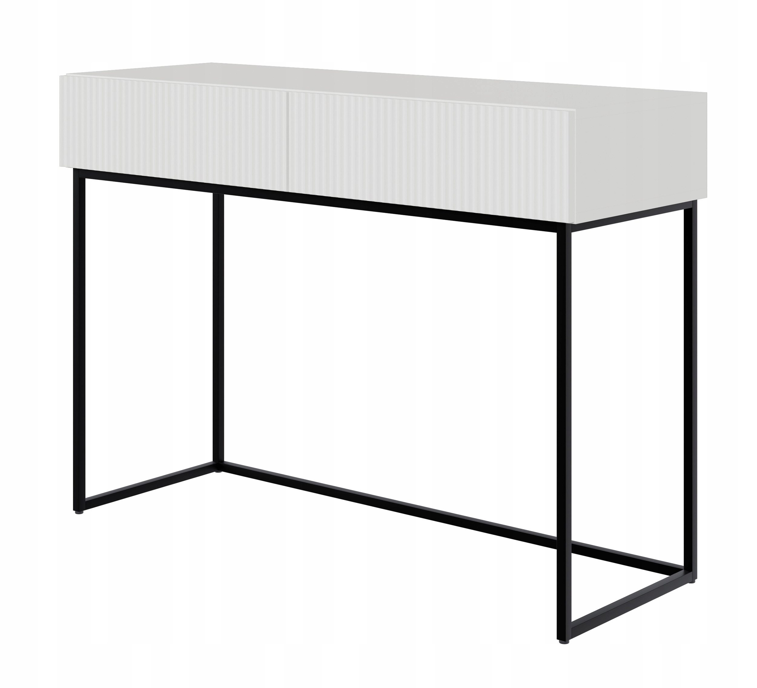 Toaletní Stolek bílý s černými nohami Selsey Design