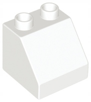 

Lego Duplo 6474 Skos 2x2x1 biały Nowy (8g)