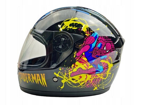 Dětská Helma Pro Děti Spiderman Černá Na Motorku Helma Na Čtyřkolku 49-52 cm